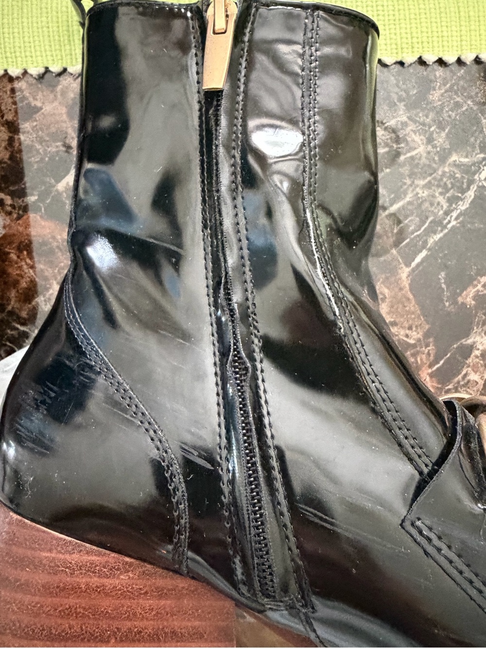 Steve Madden Black Patent Ankle Boots – Women’s Size 8 - Picture 7 of 9